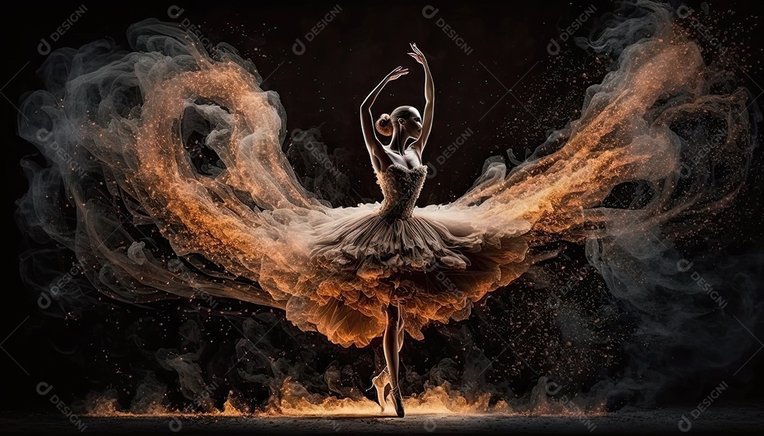 Ilustração sobre uma bailarina dançando.