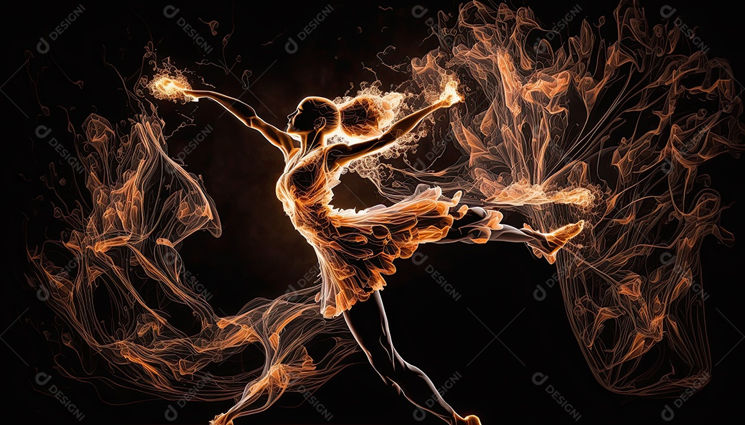 Ilustração sobre uma bailarina dançando.