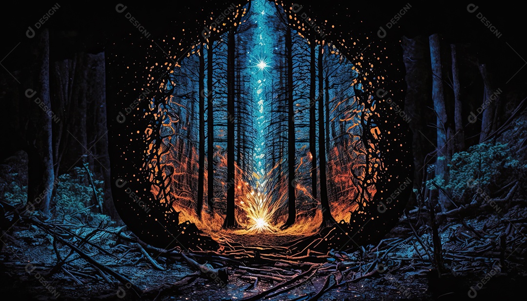 Ilustração do ambiente do jogo.