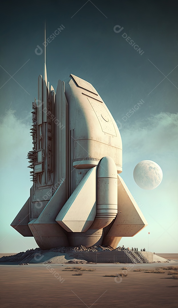 Foguete retro-futurista