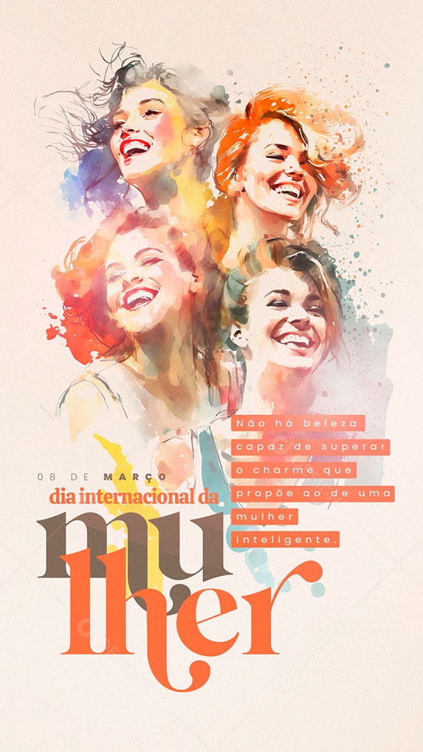 Story Em Todos os Cantos Dia Internacional Da Mulher 8 de Março Social Media PSD Editável