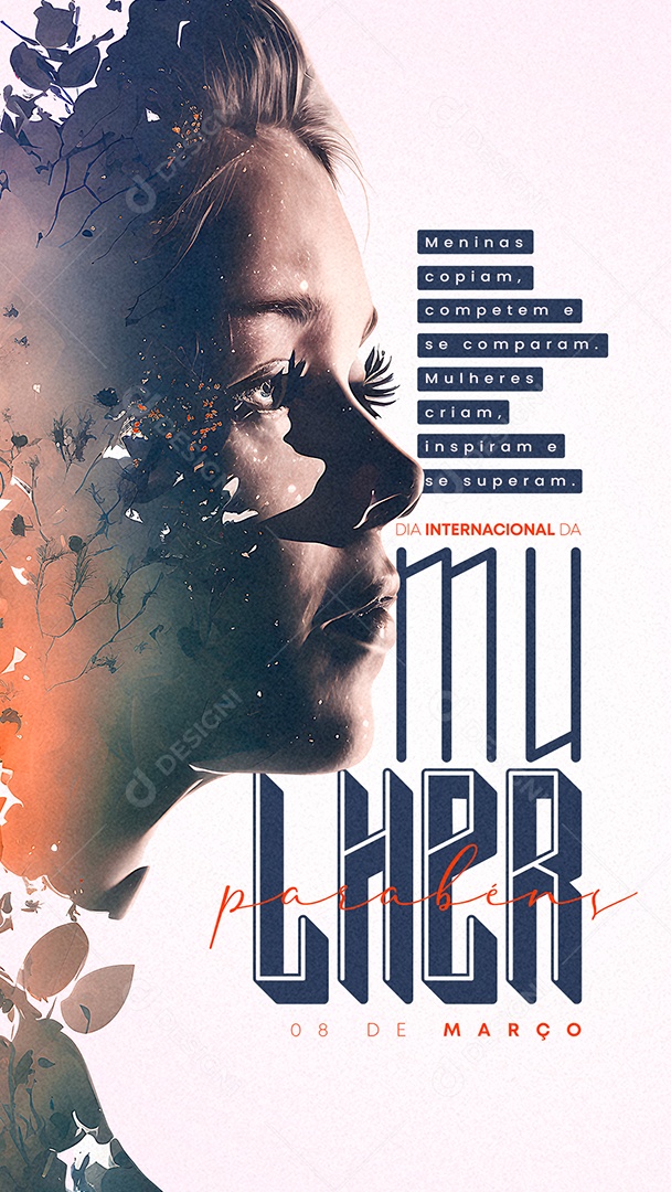 Story Meninas Copiam Dia Internacional Da Mulher Social Media PSD Editável