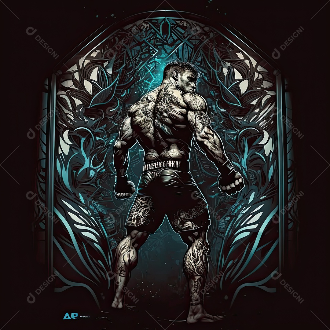 Ilustração sobre artes marciais mistas, MMA