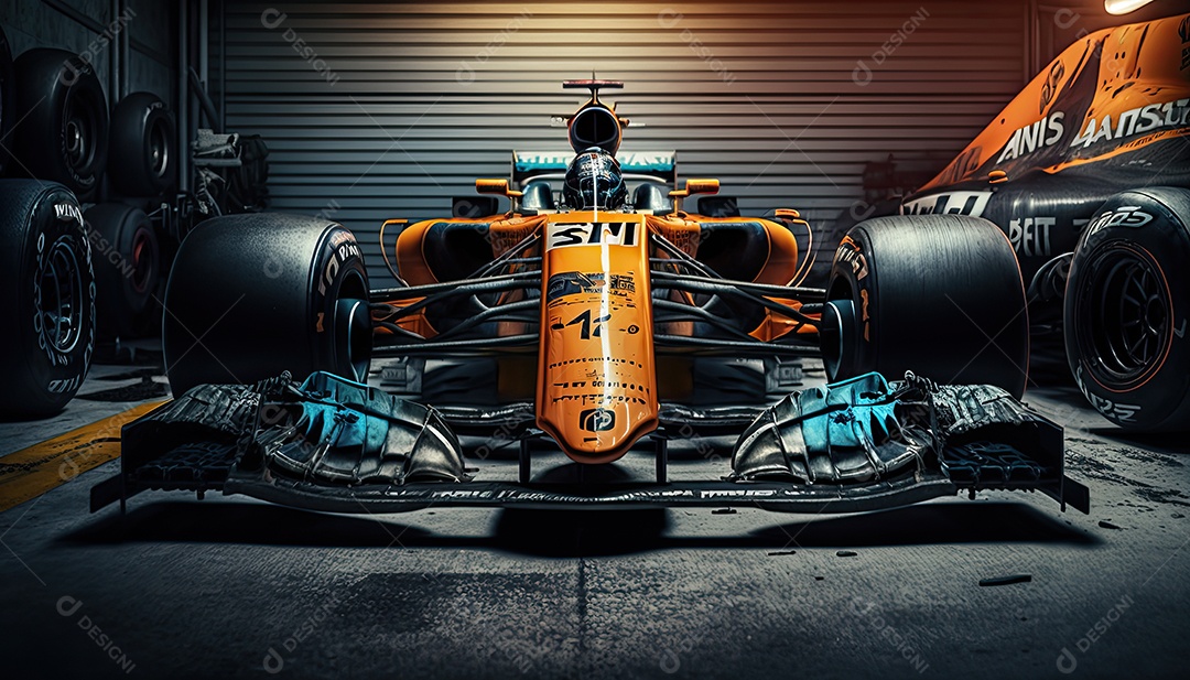 Ilustração de carro de corrida.