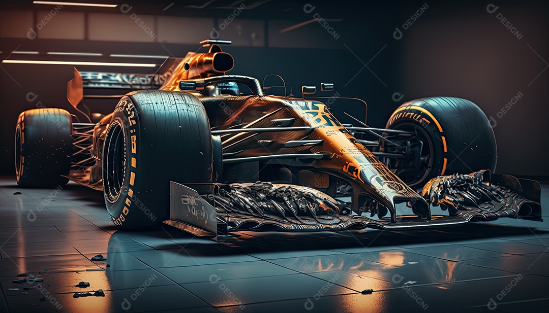 Ilustração de carro de corrida.