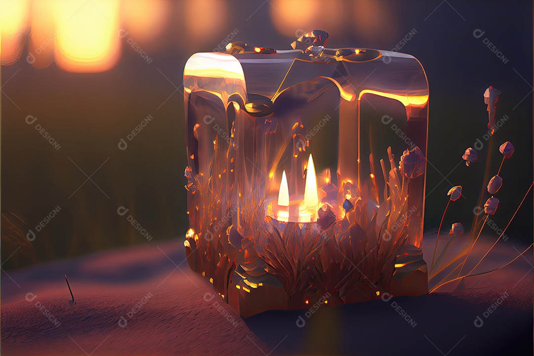 Dia Internacional da Luz, 16 de maio, lâmpada emitindo renderização foto realista