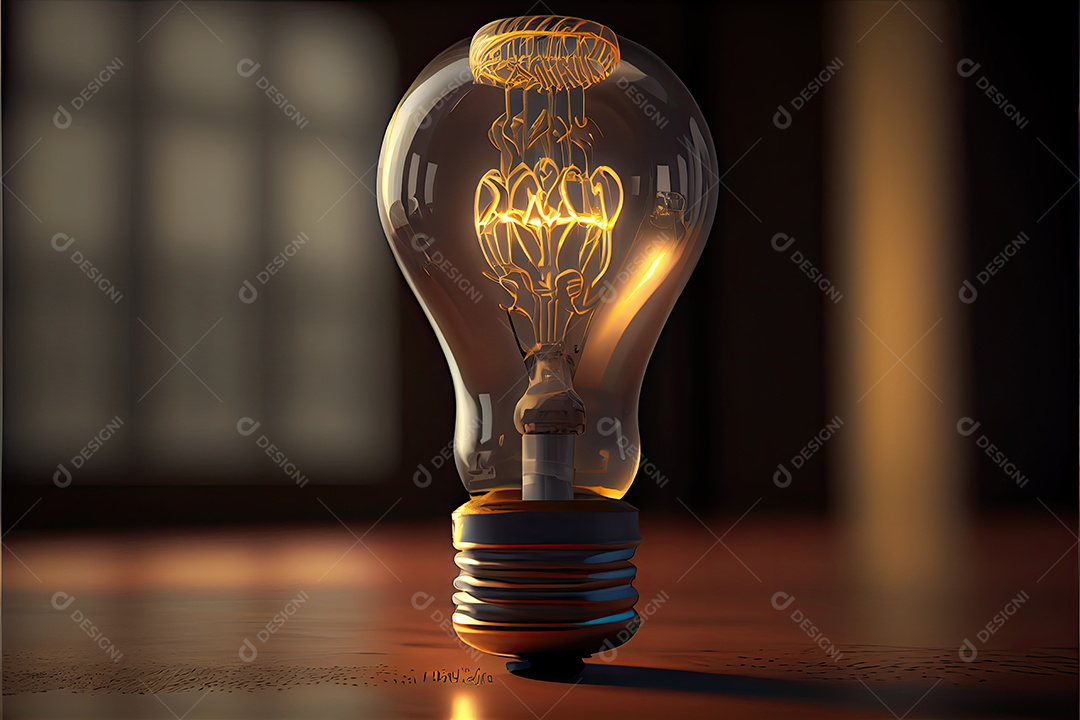 Dia Internacional da Luz, 16 de maio, lâmpada emitindo renderização foto realista