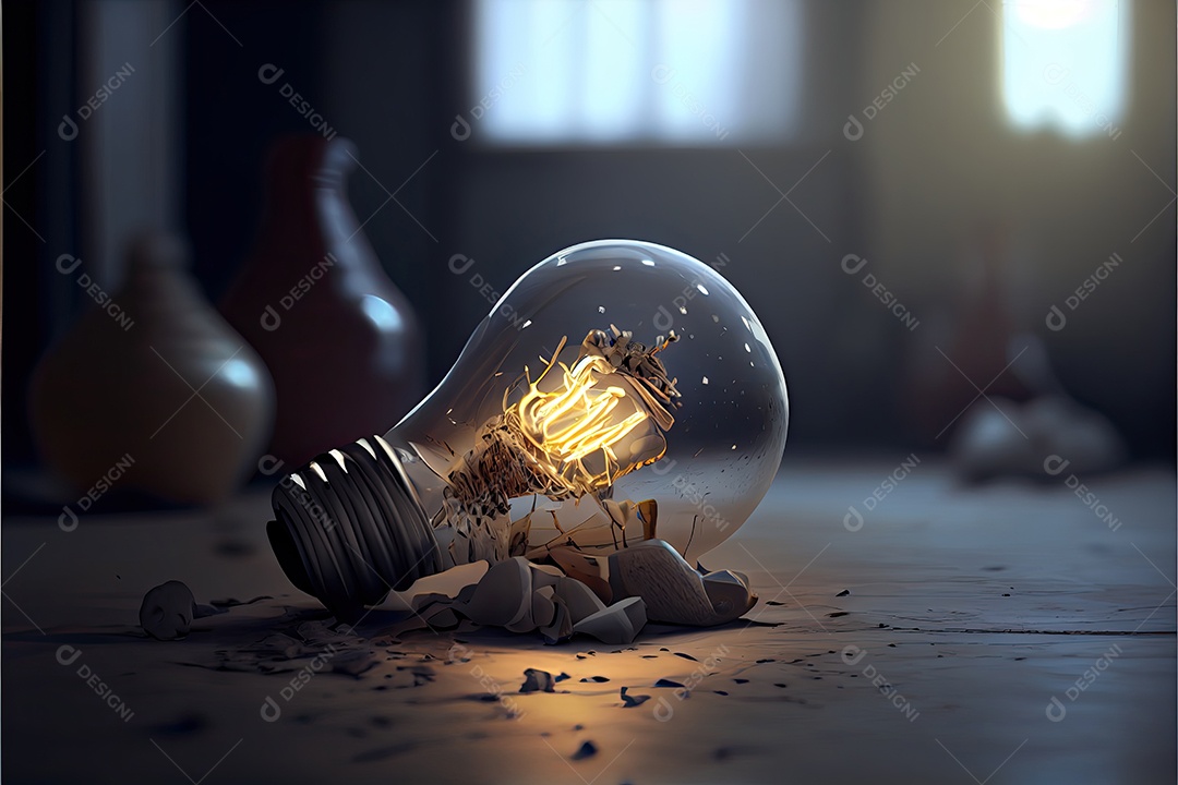 Dia Internacional da Luz, 16 de maio, lâmpada emitindo renderização foto realista