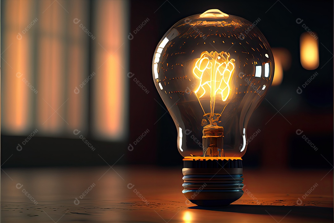 Dia Internacional da Luz, 16 de maio, lâmpada emitindo renderização foto realista