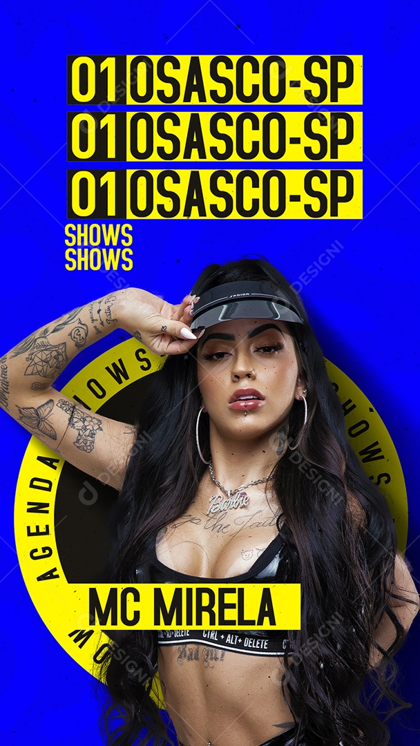 Story Próximos Shows Mc Mirella Flyer Social Media PSD Editável