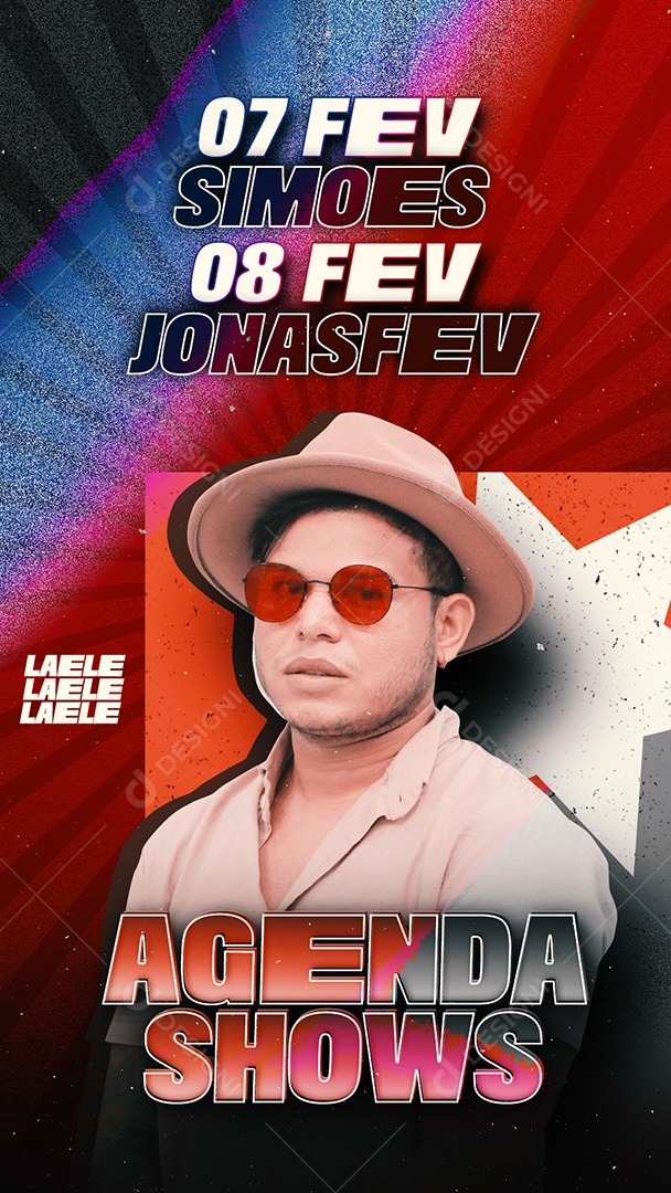Story Agenda Shows Tierry La Ele Flyer Socia Media PSD Editável