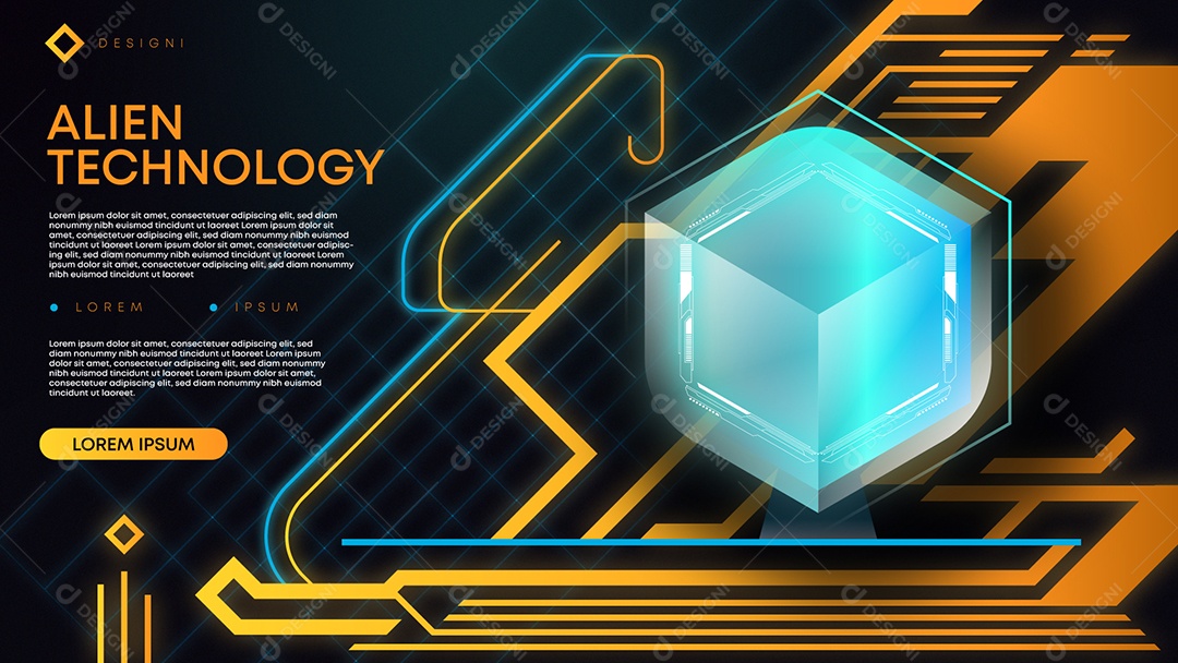 Layout Alien Technology AI + EPS Editável