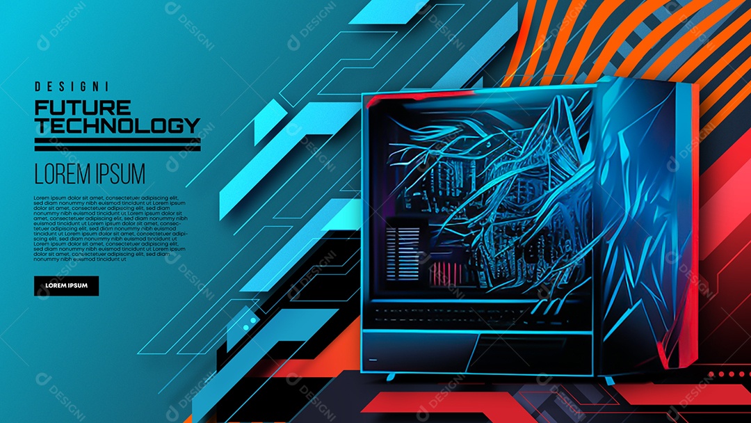 Layout Designi Future Technology AI + EPS Editável