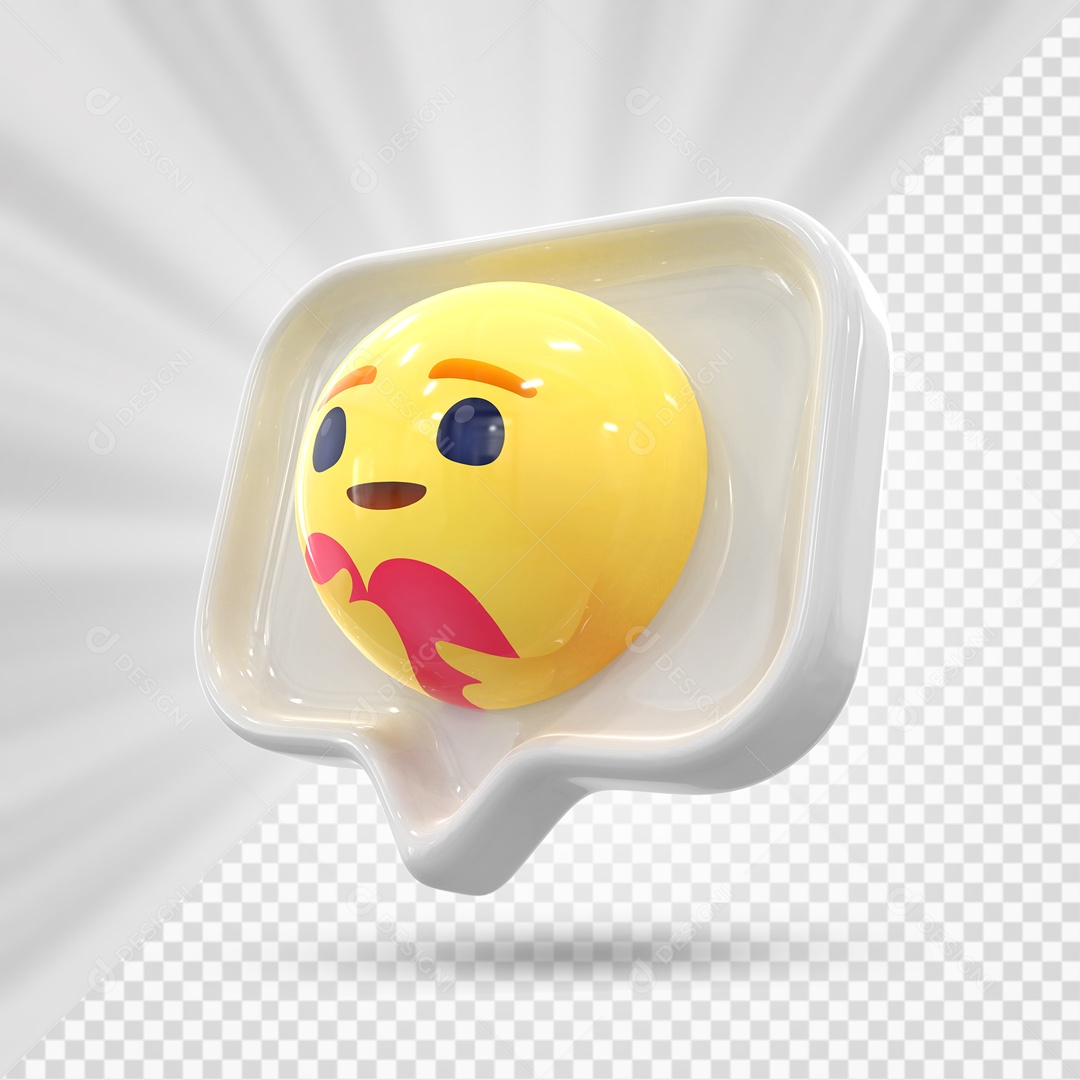 Emoji Branco Feliz E Abraçando O Coração Elemento 3D PSD