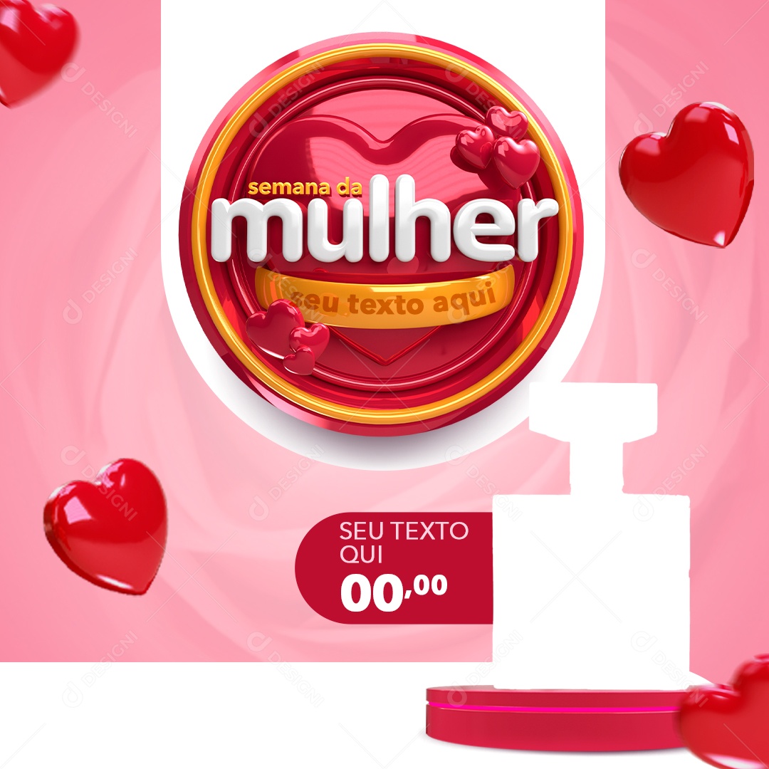 Loja Perfumaria Semana Da Mulher Social Media PSD Editável