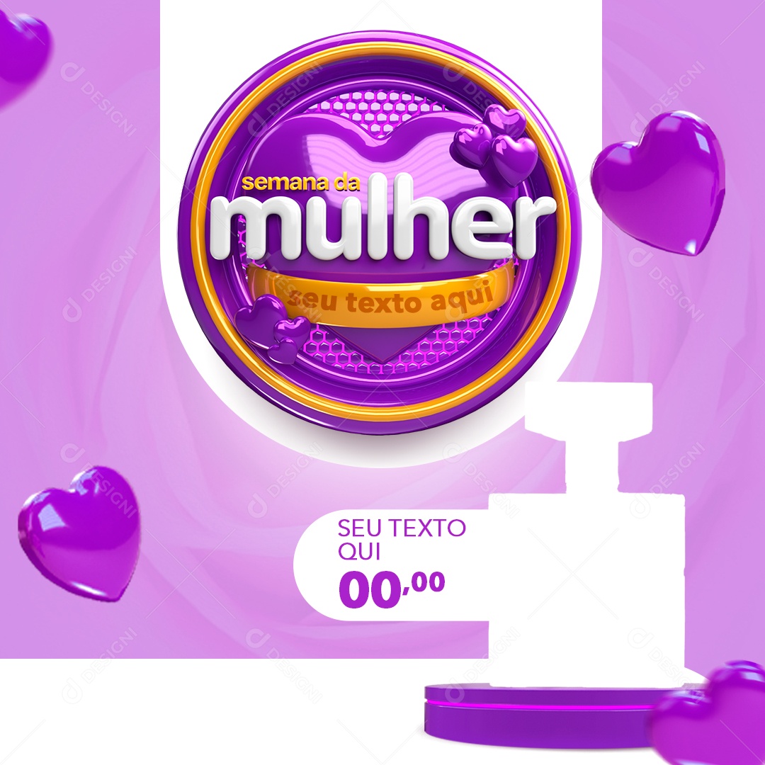 Social Media Loja Perfumaria Semana Da Mulher PSD Editável