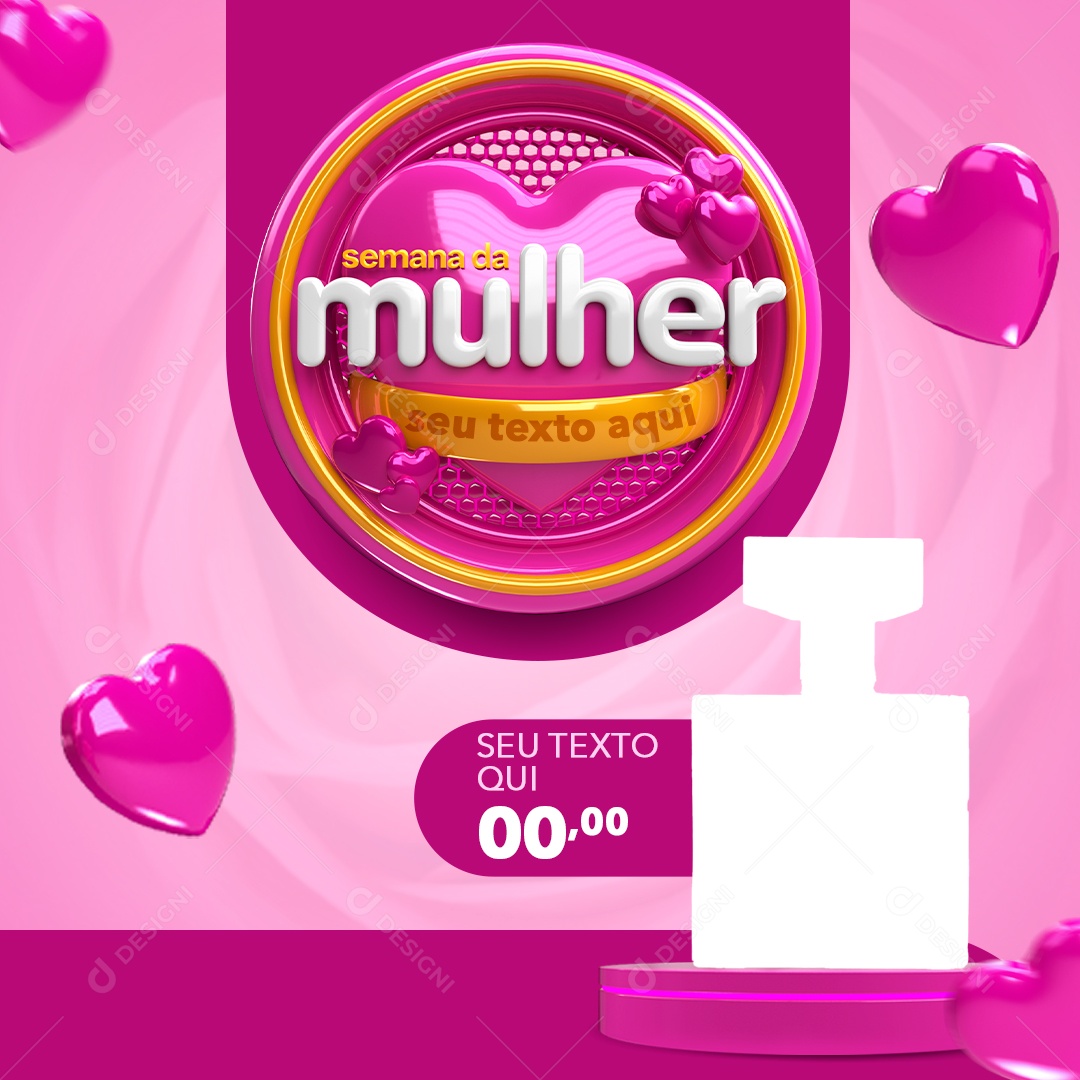 Social Media Semana Da Mulher Loja Perfumaria PSD Editável