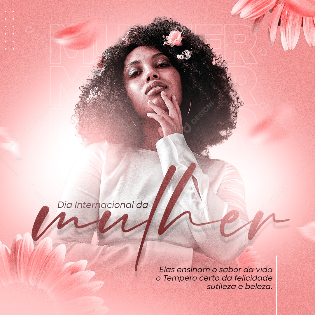 Dia Internacional da Mulher 8 de Março Social Media PSD Editável