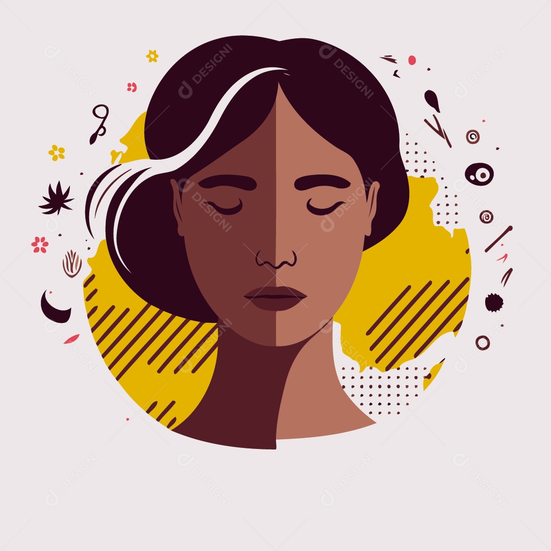 Ilustração dia internacional da mulher 08 de Março Vetor EPS