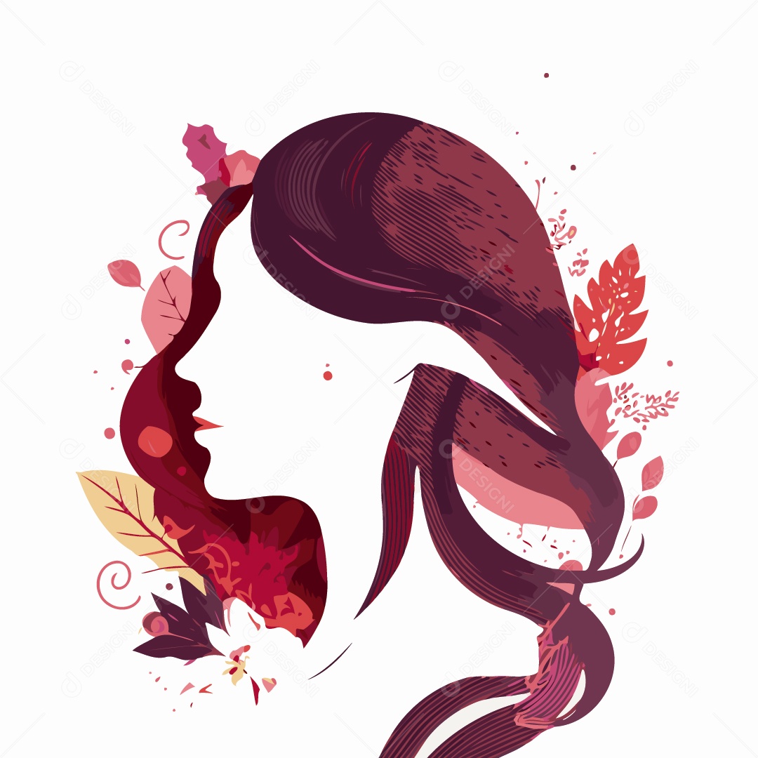 Ilustração Dia Internacional da Mulher 08 de Março Vetor EPS