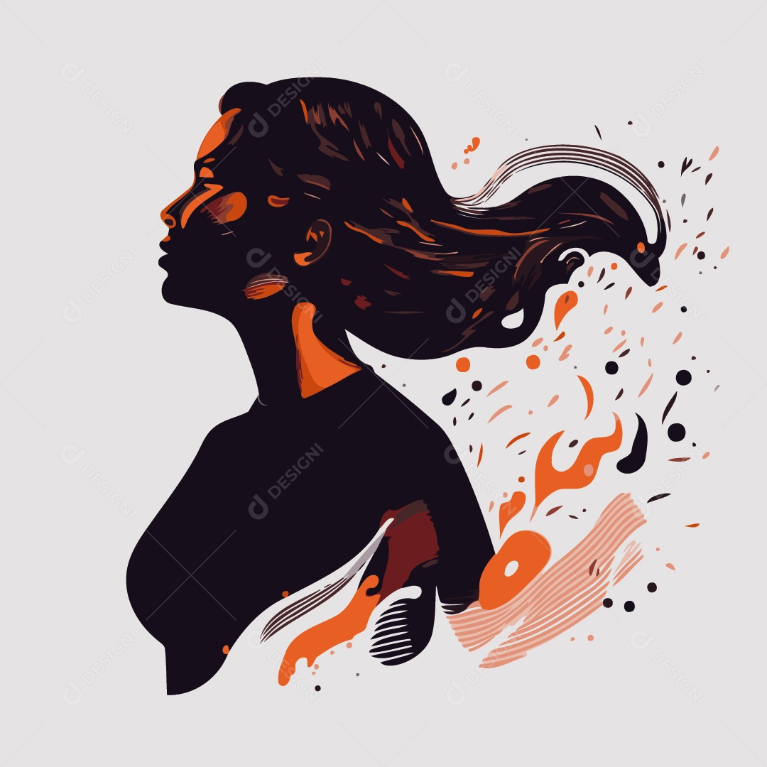 Ilustração Dia Internacional da Mulher 08 de Março Vetor EPS