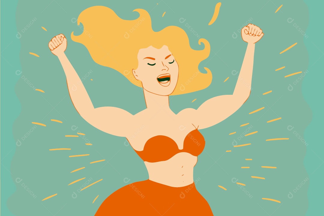 Ilustração Dia Internacional da Mulher 08 de Março Vetor EPS