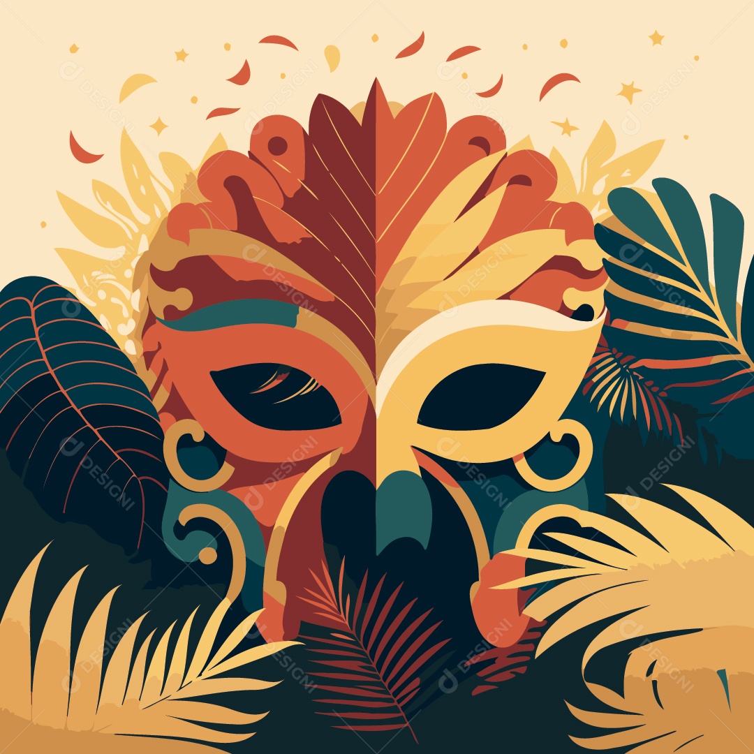 Ilustração de Carnaval Vetor EPS Editável
