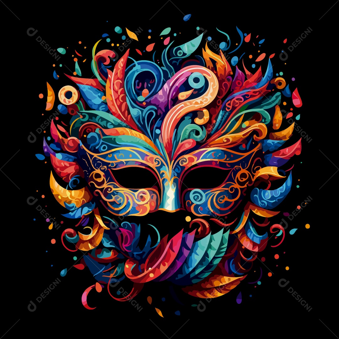 Ilustração de Carnaval Vetor EPS Editável