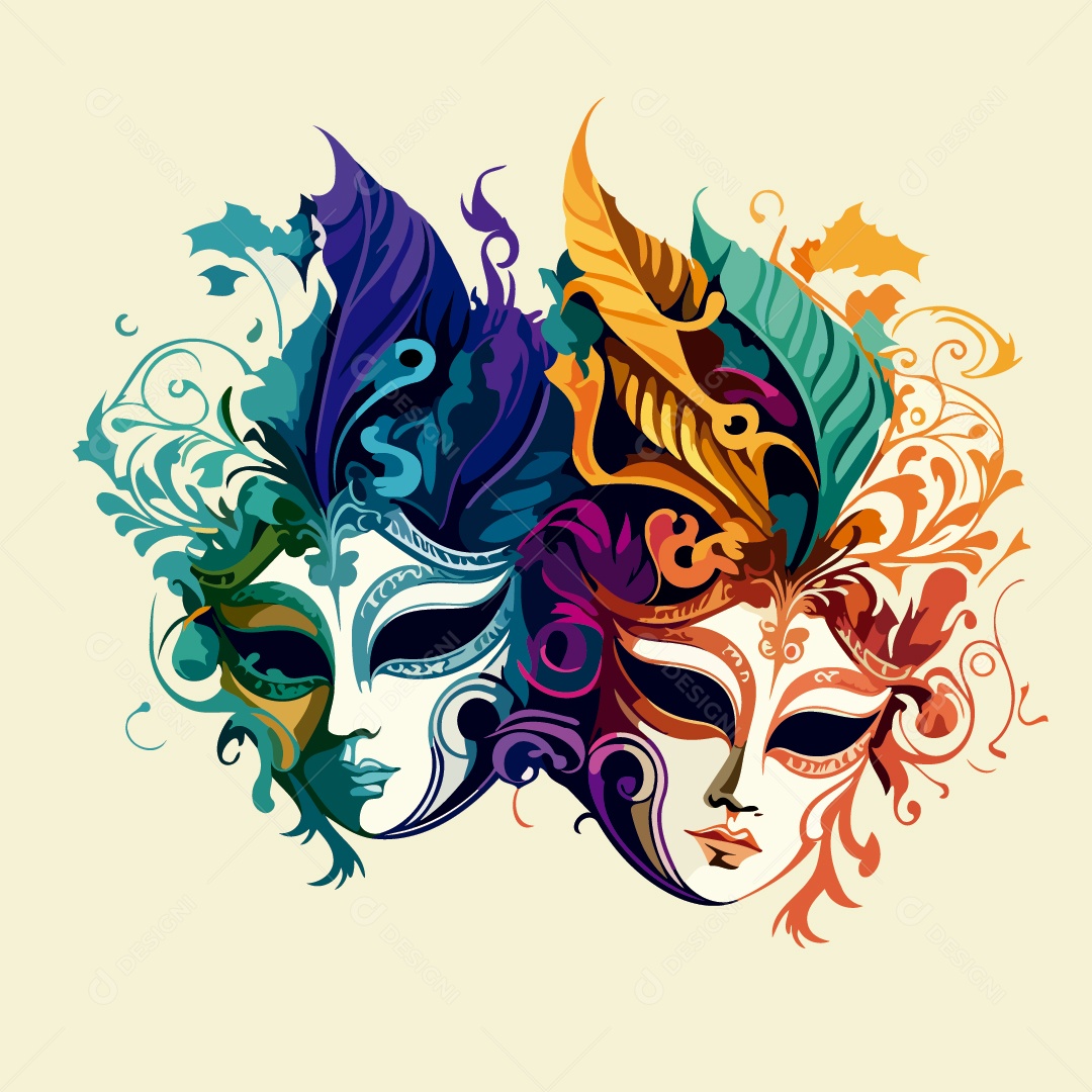 Ilustração de Carnaval Vetor EPS Editável