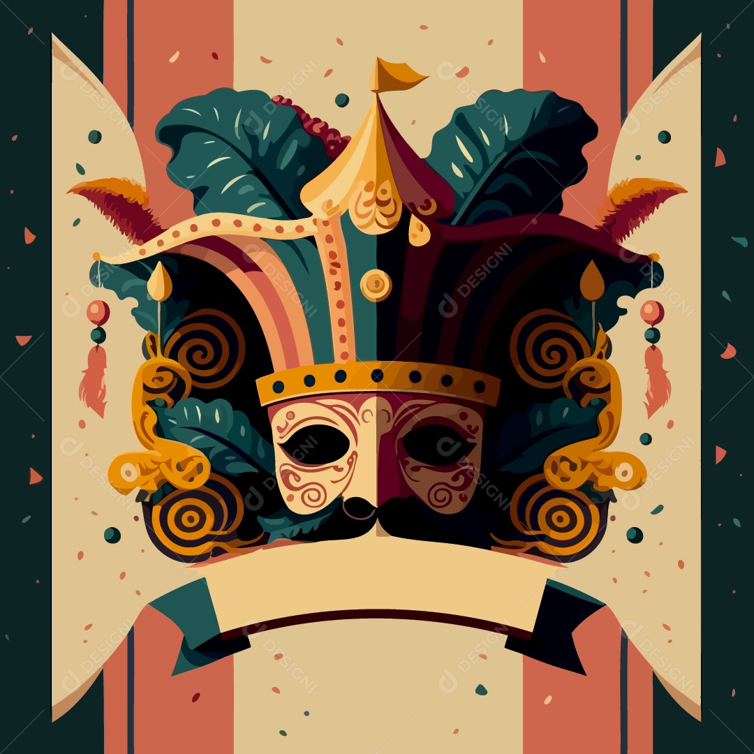 Ilustração de Carnaval Vetor EPS Editável