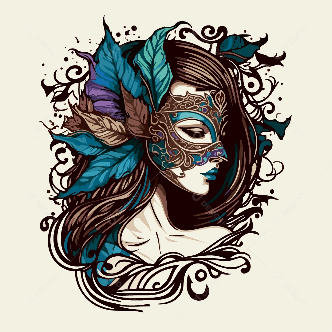 Ilustração de Carnaval Vetor EPS Editável