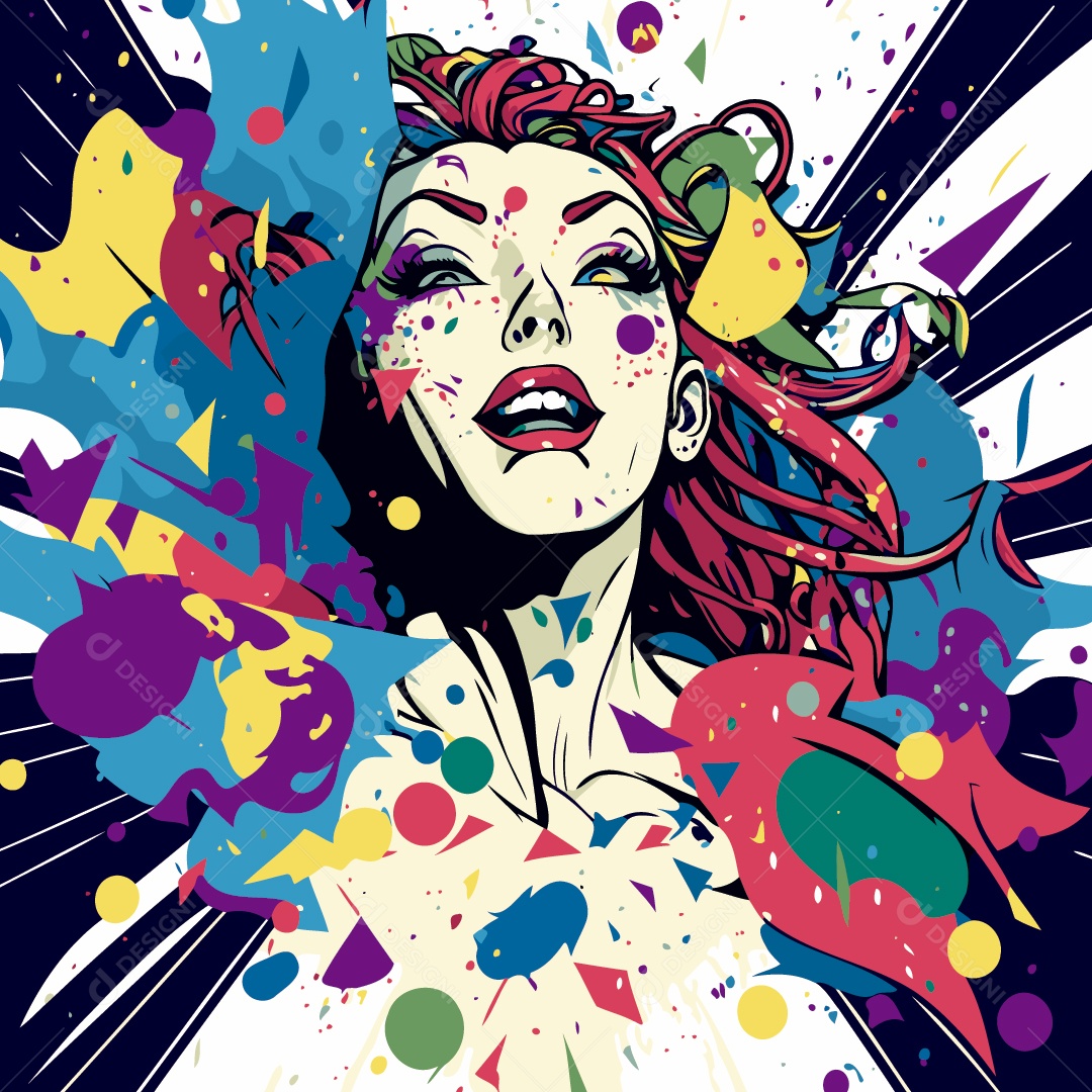 Ilustração de Carnaval Vetor EPS Editável