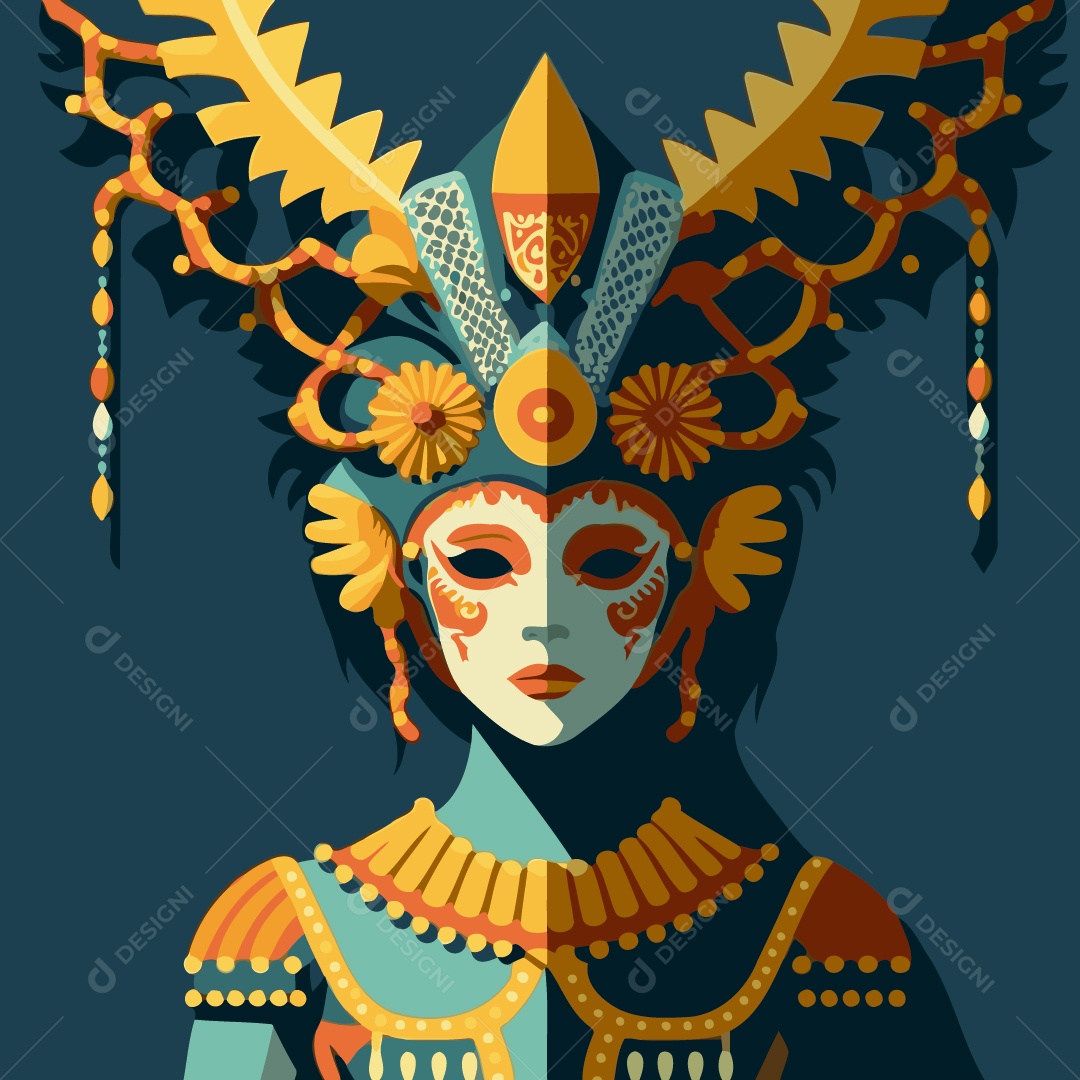 Ilustração de Carnaval Vetor EPS Editável