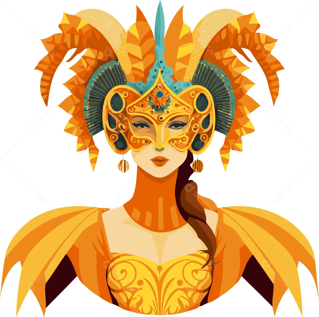 Ilustração de Carnaval Vetor EPS Editável