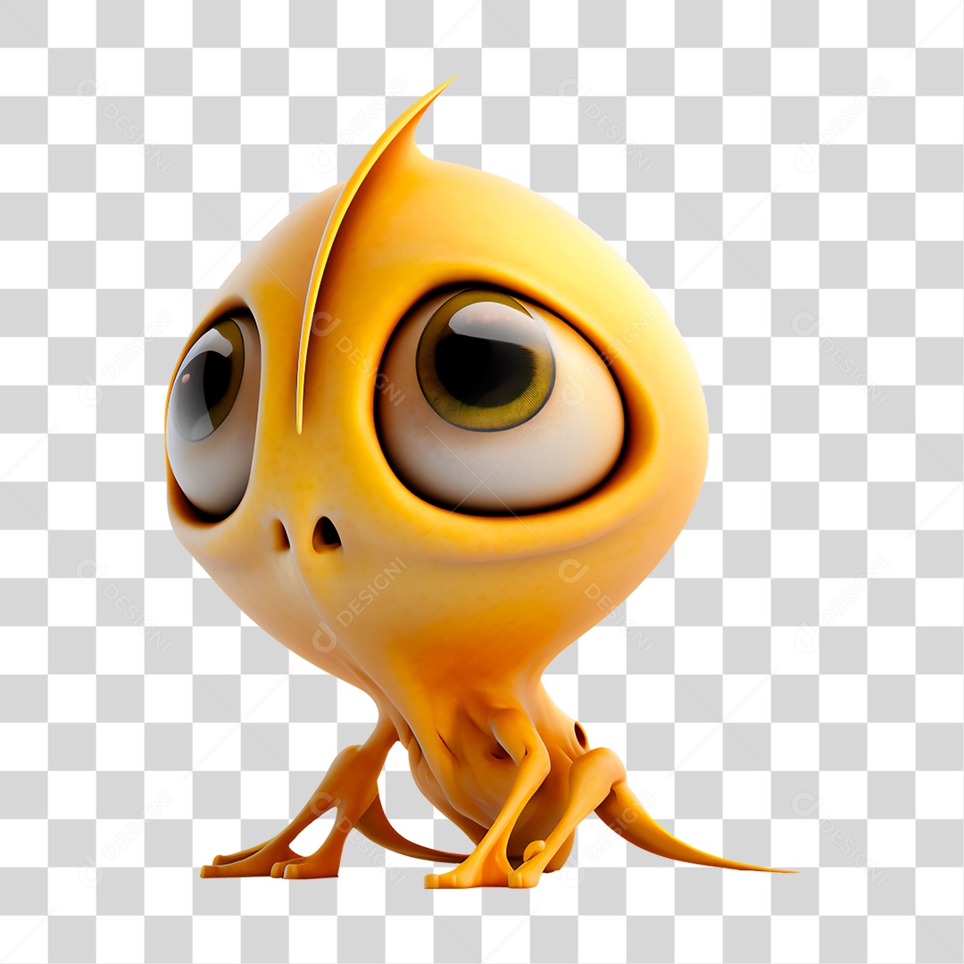 Alienígena 3D Boneco Brinquedo PNG Transparente