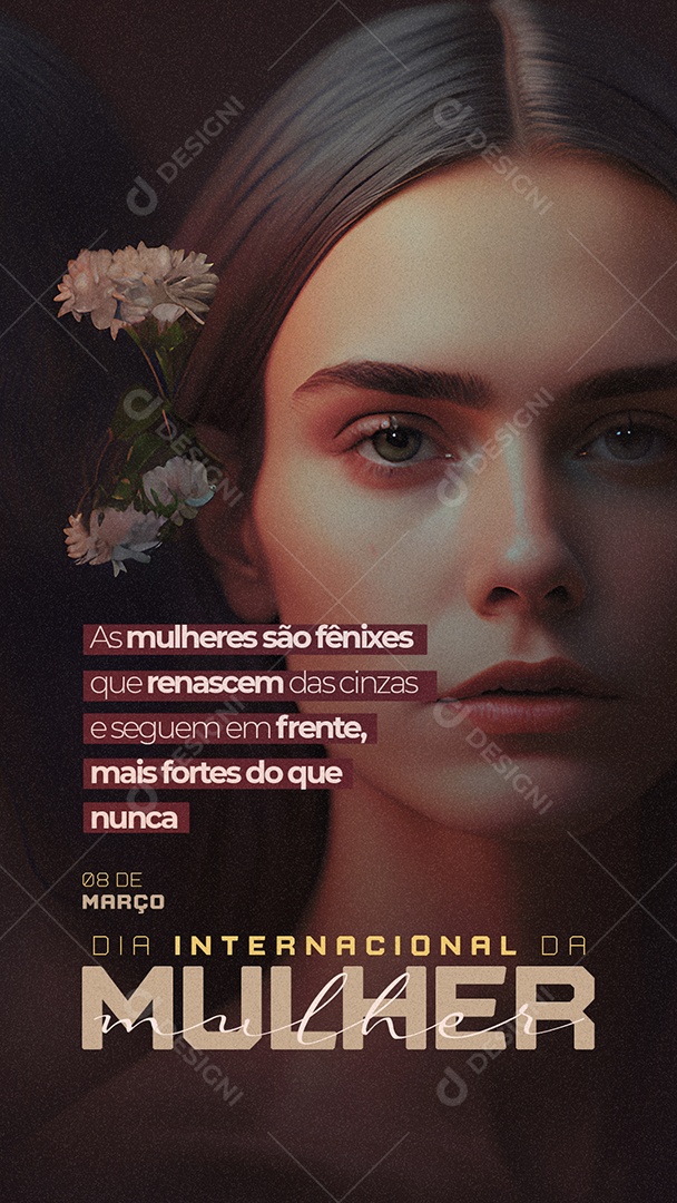 Story As Mulheres São Fênixes Que Renascem Das Cinzas Dia Internacional Da Mulher Social Media PSD Editável