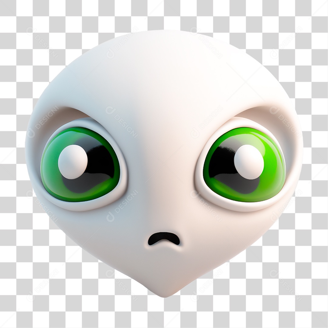 Emoji Alienígena PNG Transparente