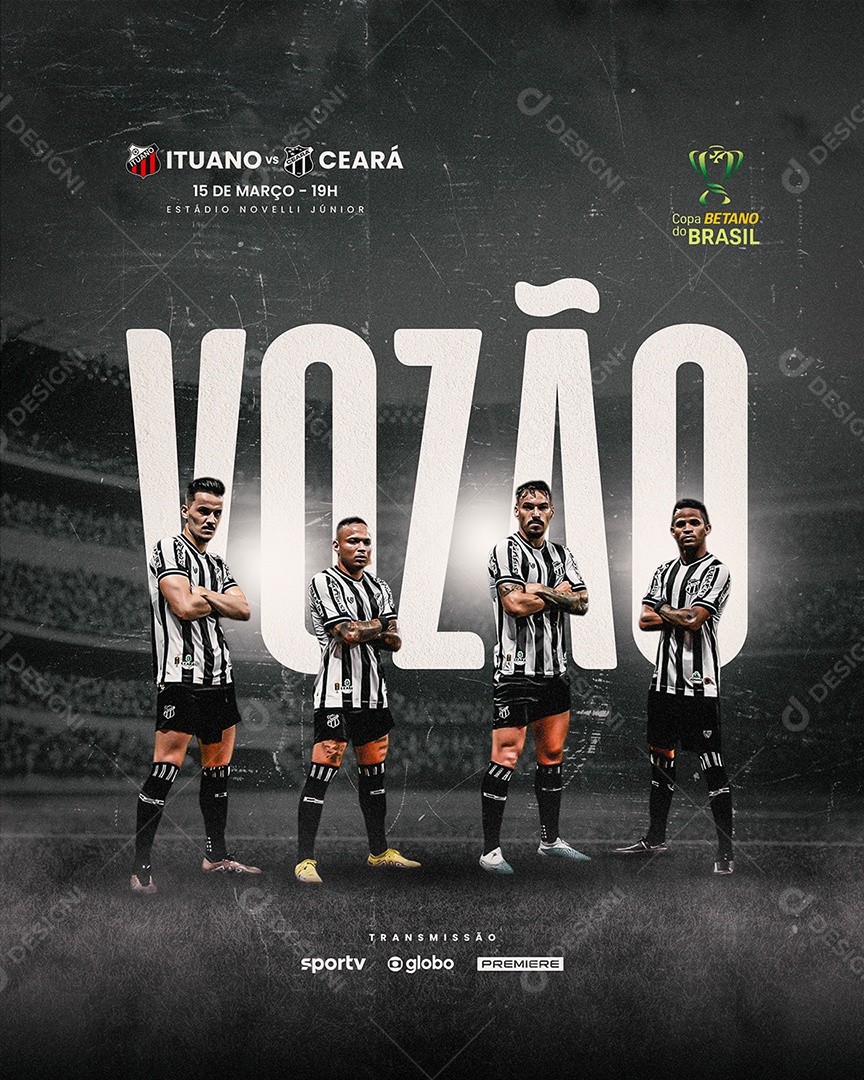 Flyer Ituano Vs Ceará Social Media PSD Editável