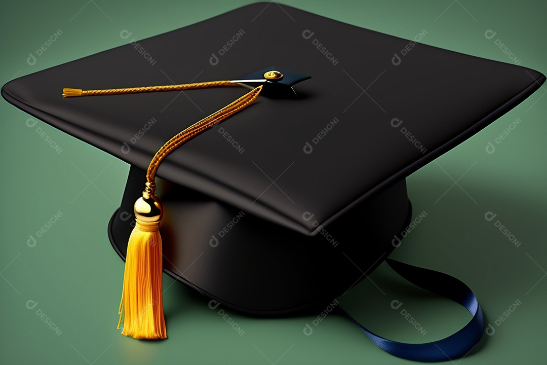 Chapéu de Formatura Fundo Verde