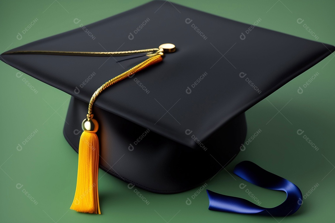 Chapéu de Formatura Fundo Verde