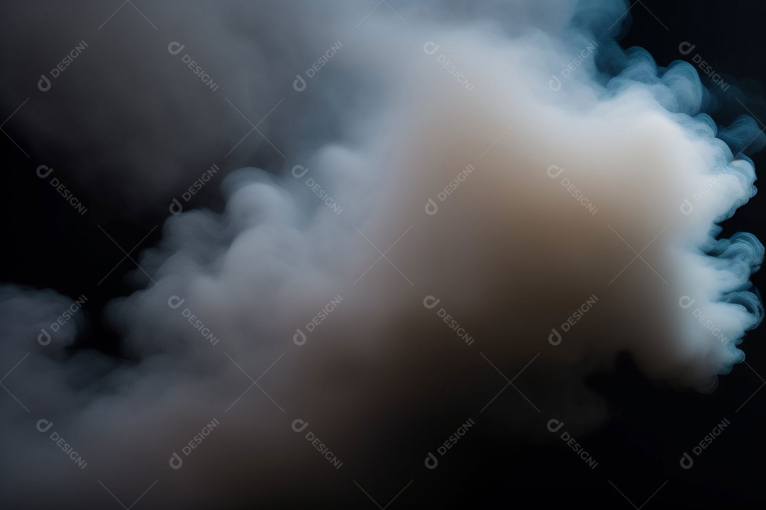 Background de fumaça sobre fundo preto