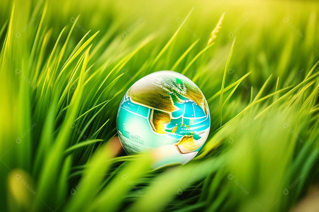 Globo de vidro em verde