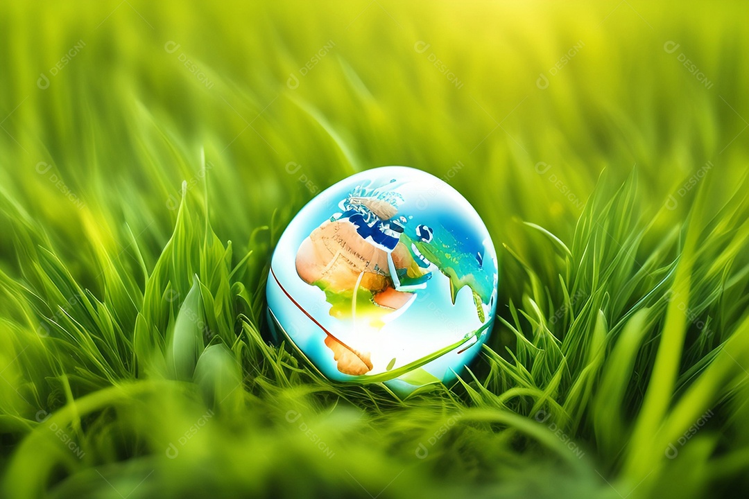 Globo de vidro em verde