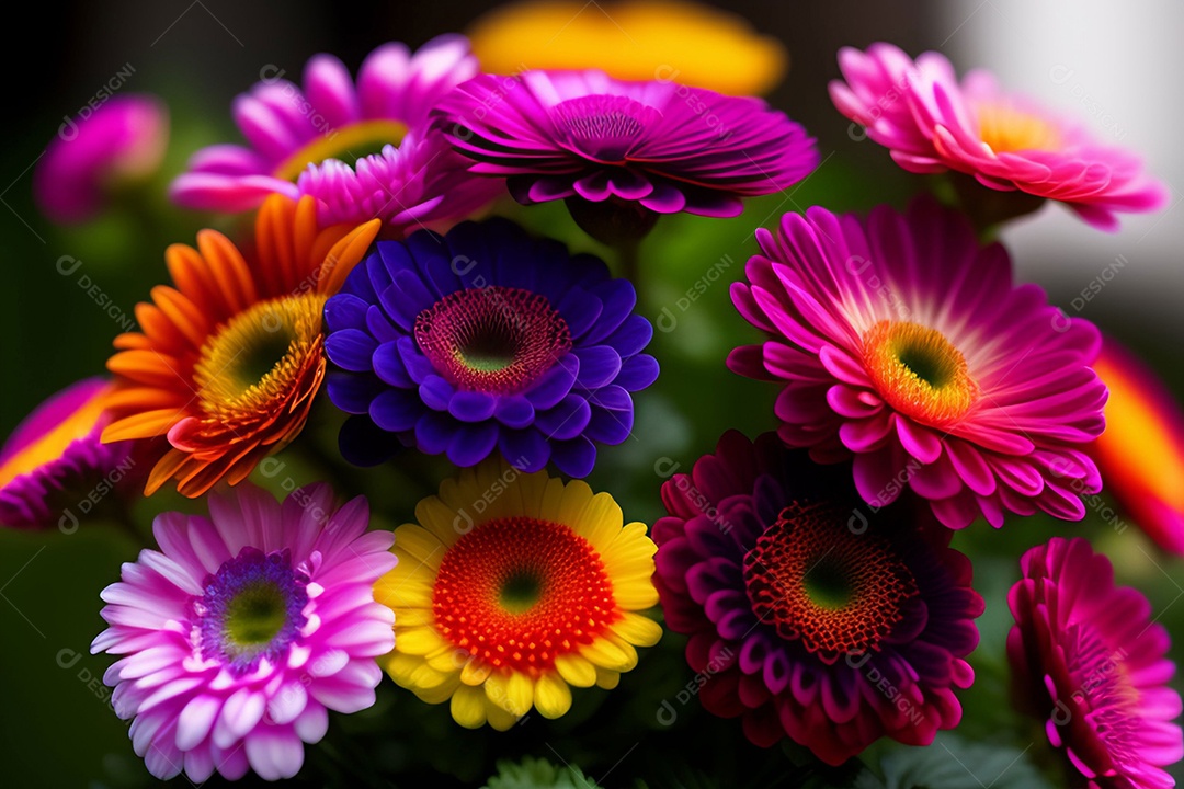 Buquê de flores coloridas