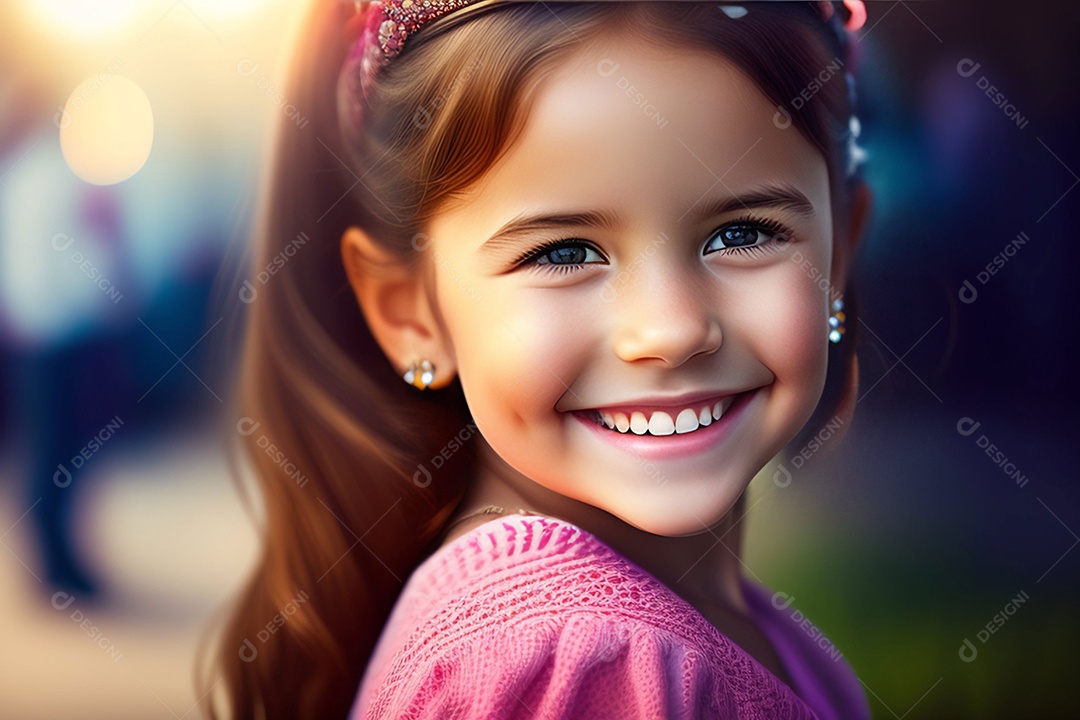 Pequena brincalhona linda linda garota rindo