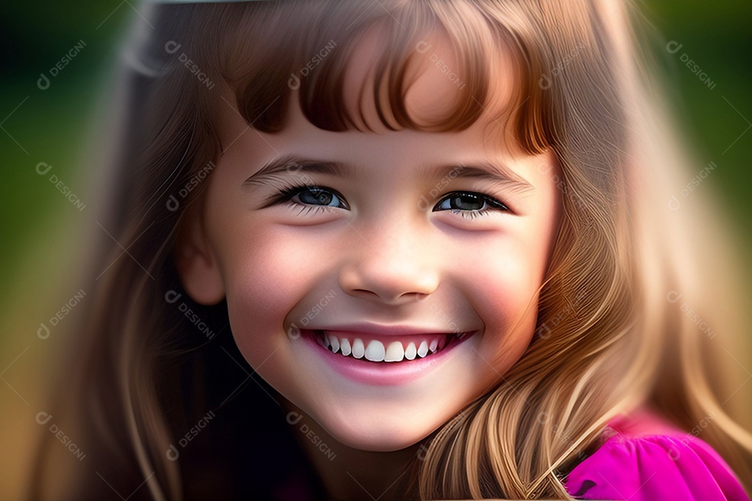 Pequena linda e brincalhona menina rindo