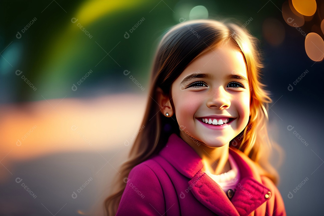 Pequena linda e brincalhona menina rindo