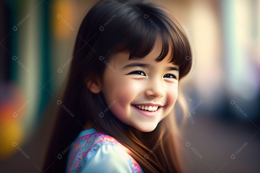 Pequena brincalhona linda linda garota rindo