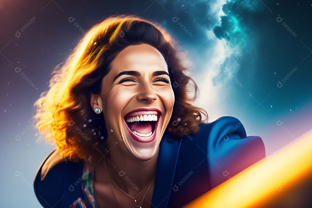 Foto de uma gargalhada