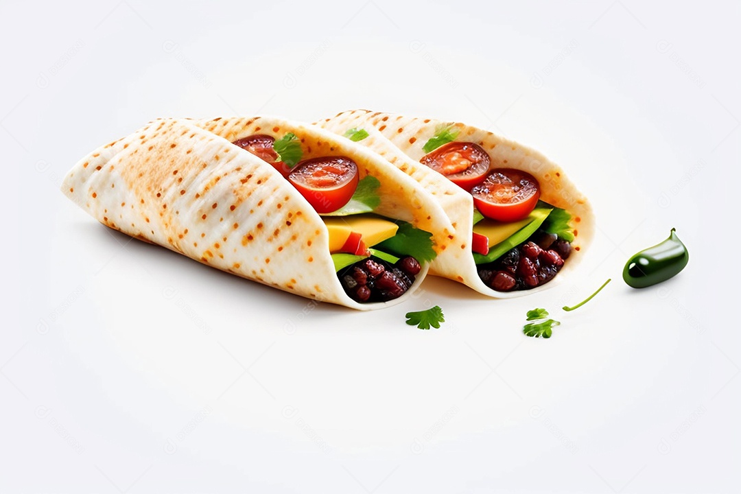 Gastronomia burrito comida fast food